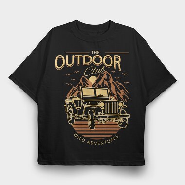 The Outdoor Club, Tricou Oversize Barbati (Unisex)