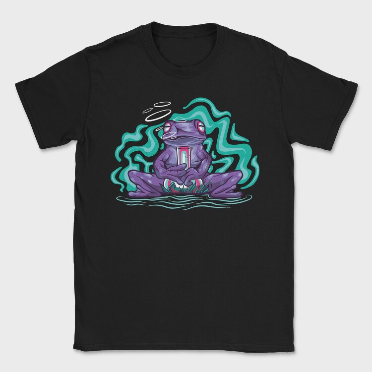 Psychedelic Trippy Frog Animal, Tricou Barbati (Unisex)