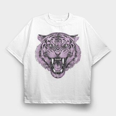 Tiger Roaring, Tricou Oversize Barbati (Unisex)