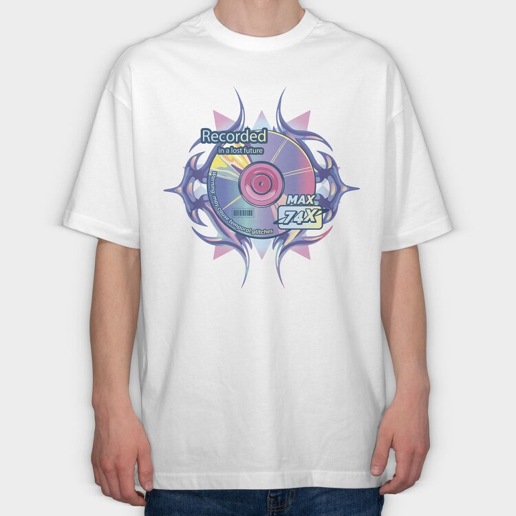 Y3K Recorded Do Not Overwrite Future, Tricou Oversize Barbati (Unisex)