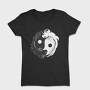 Yin Yang Axolotl Animals Monochrome, Tricou Femei