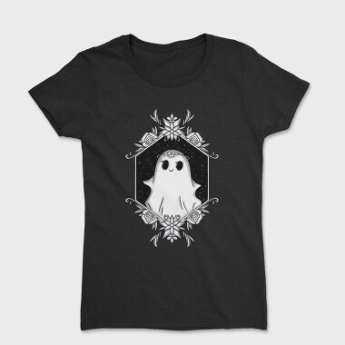 Ghost With Floral Decoration, Tricou Femei