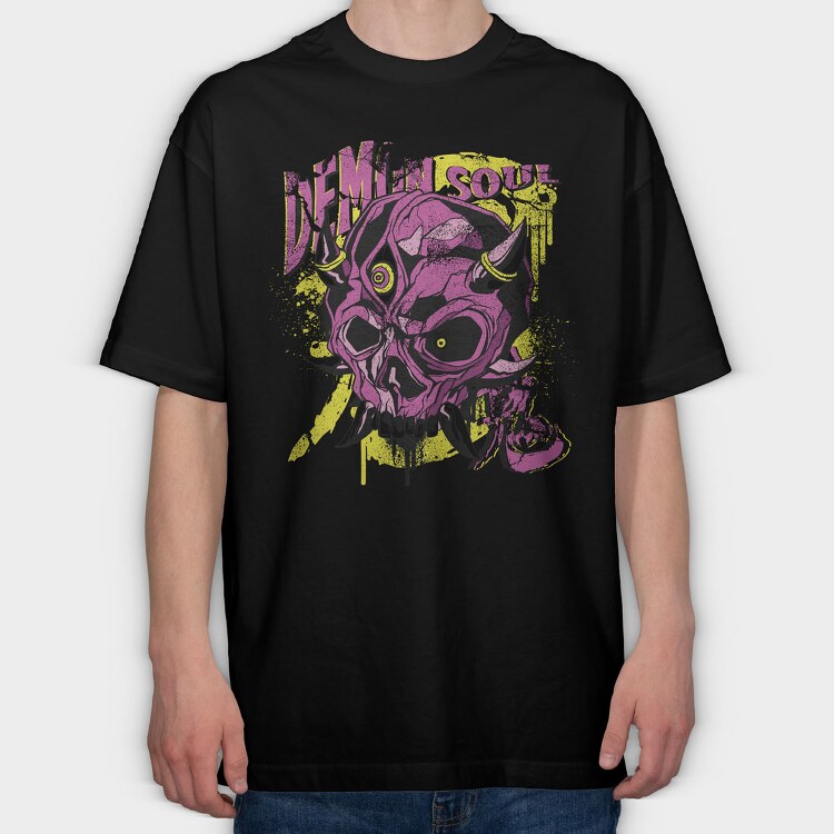 Demon Soul, Tricou Oversize Barbati (Unisex)