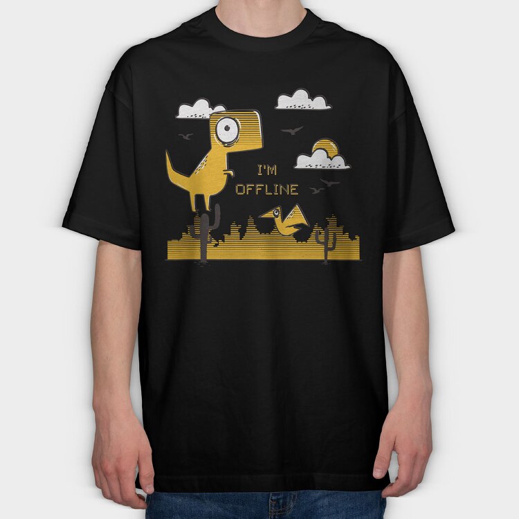 I'm Offline, Tricou Oversize Barbati (Unisex)