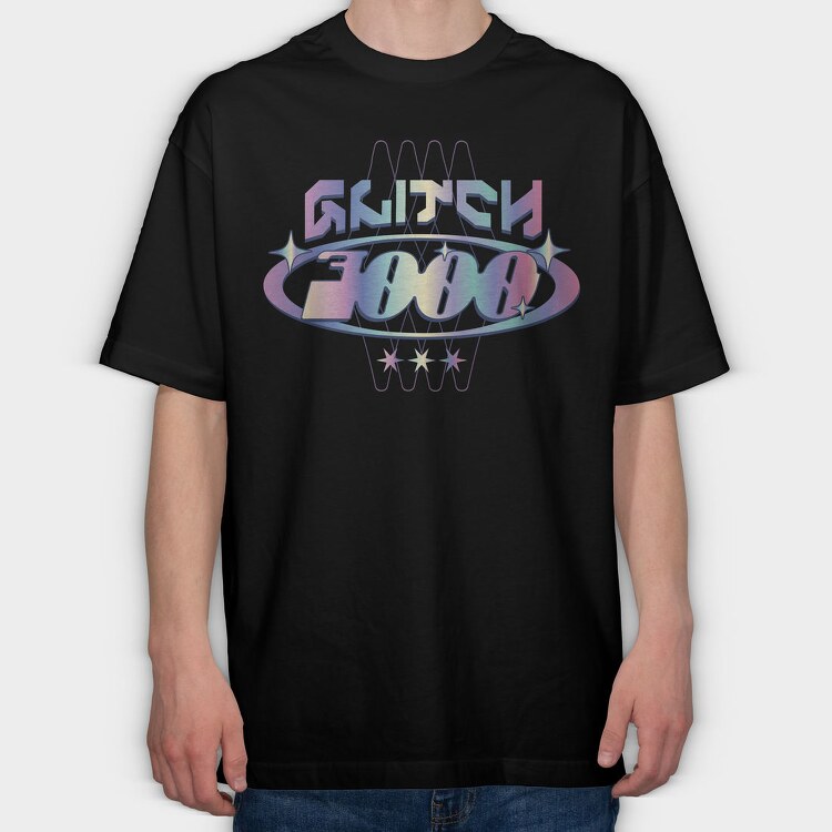 Y3K Glitch 3000, Tricou Oversize Barbati (Unisex)