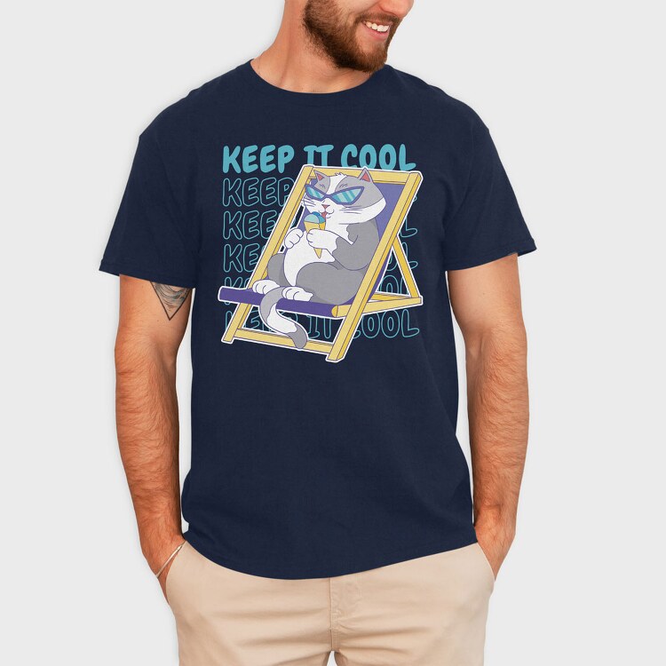 Cool Cat Ice Cream, Tricou Barbati (Unisex)