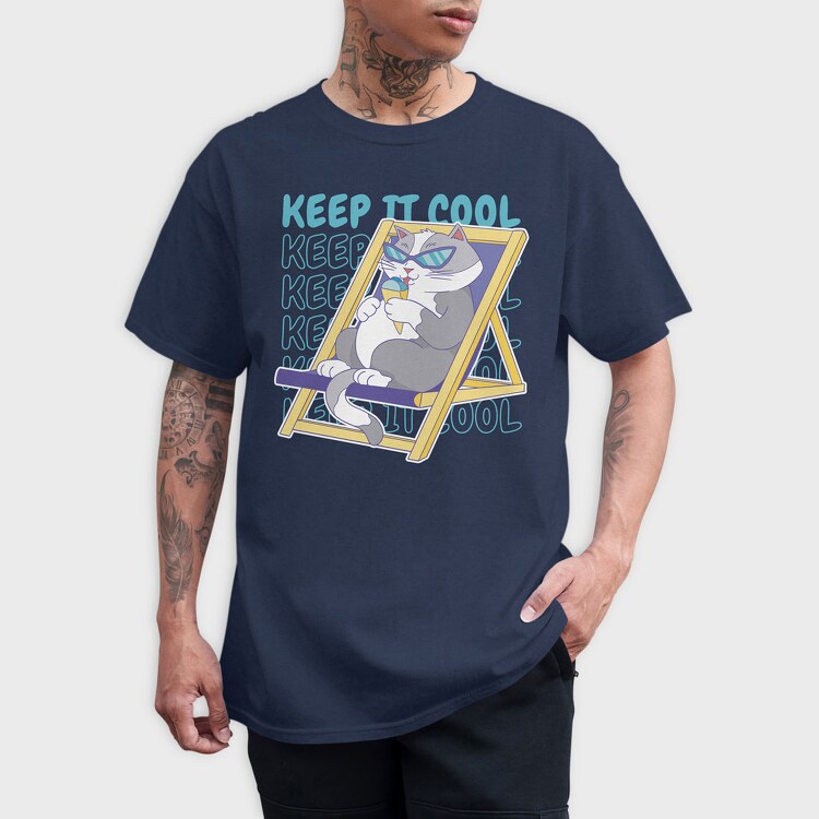 Cool Cat Ice Cream, Tricou Barbati (Unisex)