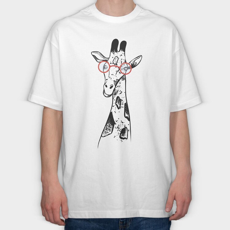 Giraffe Glass, Tricou Oversize Barbati (Unisex)
