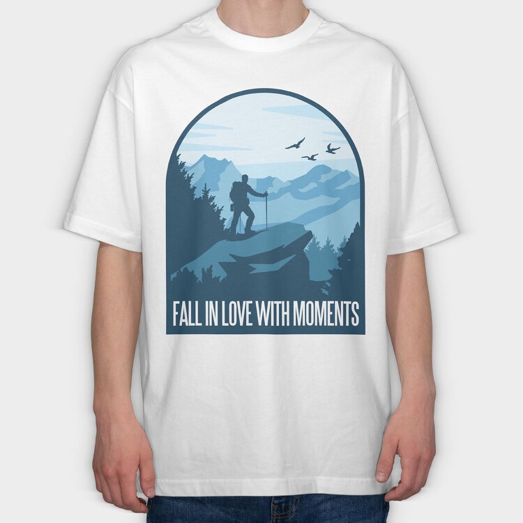 Fall In Love With Moments, Tricou Oversize Barbati (Unisex)