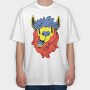 Llama Chewing, Tricou Oversize Barbati (Unisex)
