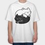 Yin Yang Cats Animals, Tricou Oversize Barbati (Unisex)