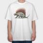 Prehistoric Dimetrodon, Tricou Oversize Barbati (Unisex)