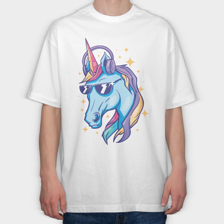 Shiny Unicorn, Tricou Oversize Barbati (Unisex)