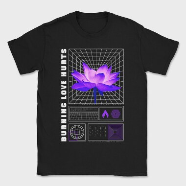 Trap Burning Flower, Tricou Barbati (Unisex)