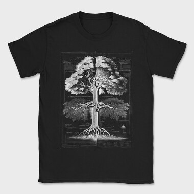 Tree Draw, Tricou Barbati (Unisex)