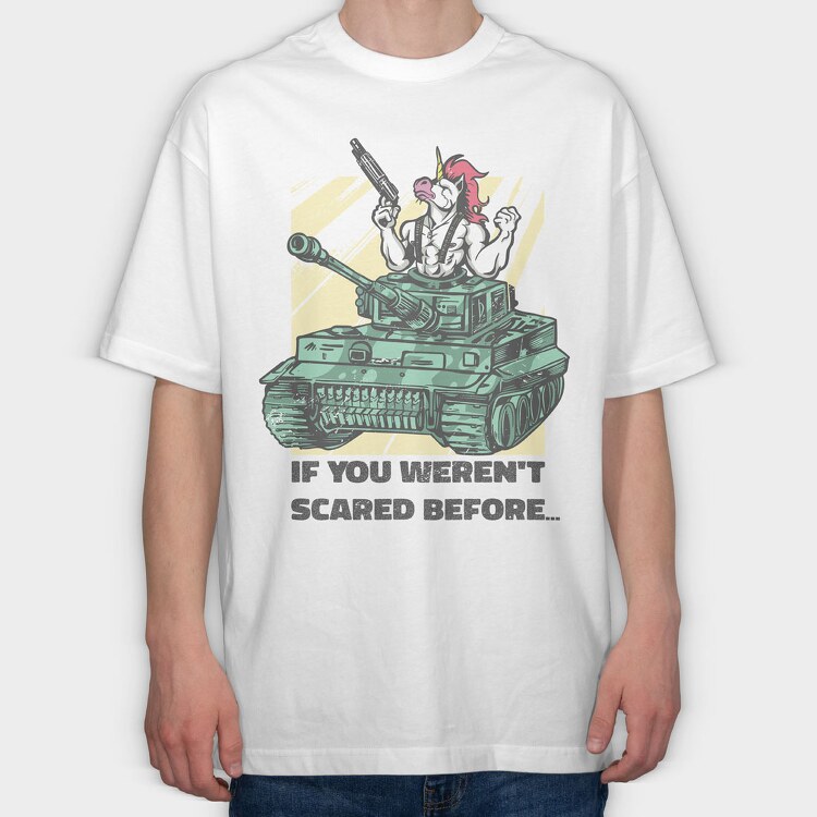 Unicorn Tank, Tricou Oversize Barbati (Unisex)