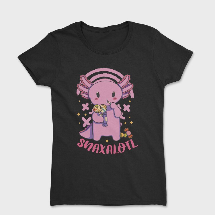 Axolotl Eating Candy Snaxalotl, Tricou Femei