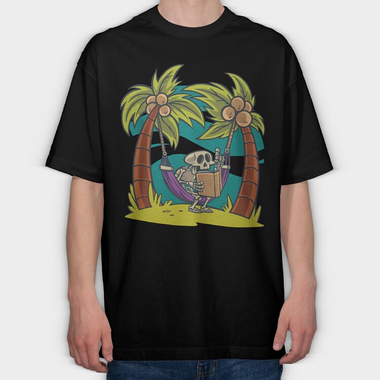 Skull Hamac, Tricou Oversize Barbati (Unisex)