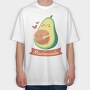 Pregnant Avocado Mama Cado, Tricou Oversize Barbati (Unisex)