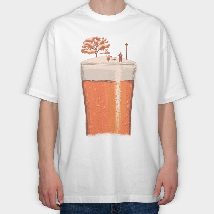 Winter Beer, Tricou Oversize Barbati (Unisex)