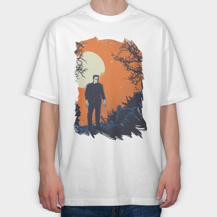 Frankestein, Tricou Oversize Barbati (Unisex)
