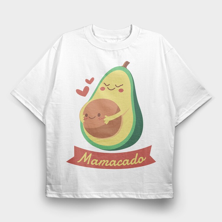Pregnant Avocado Mama Cado, Tricou Oversize Barbati (Unisex)
