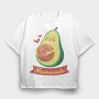 Pregnant Avocado Mama Cado, Tricou Oversize Barbati (Unisex)