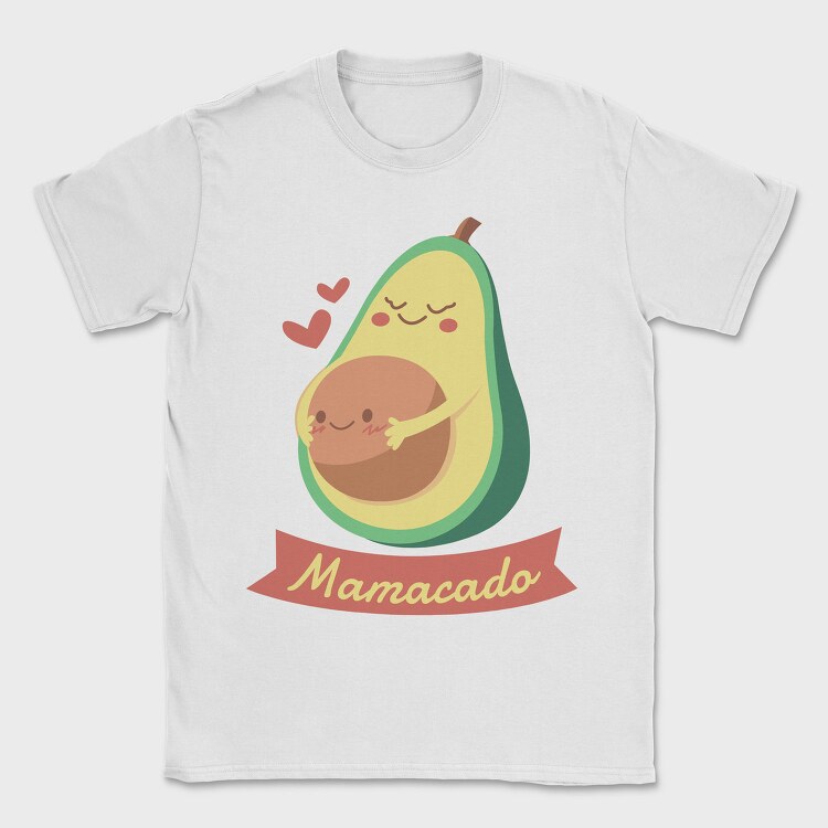 Pregnant Avocado Mama Cado, Tricou Barbati (Unisex)
