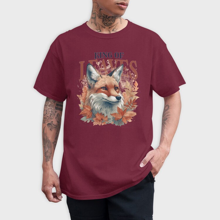 King of Leaves Fox, Tricou Barbati (Unisex)