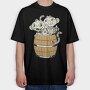 Monkeys Tribals, Tricou Oversize Barbati (Unisex)