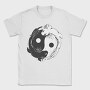 Yin Yang Axolotl Animals Monochrome, Tricou Barbati (Unisex)