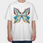 Geometric Butterfly, Tricou Oversize Barbati (Unisex)