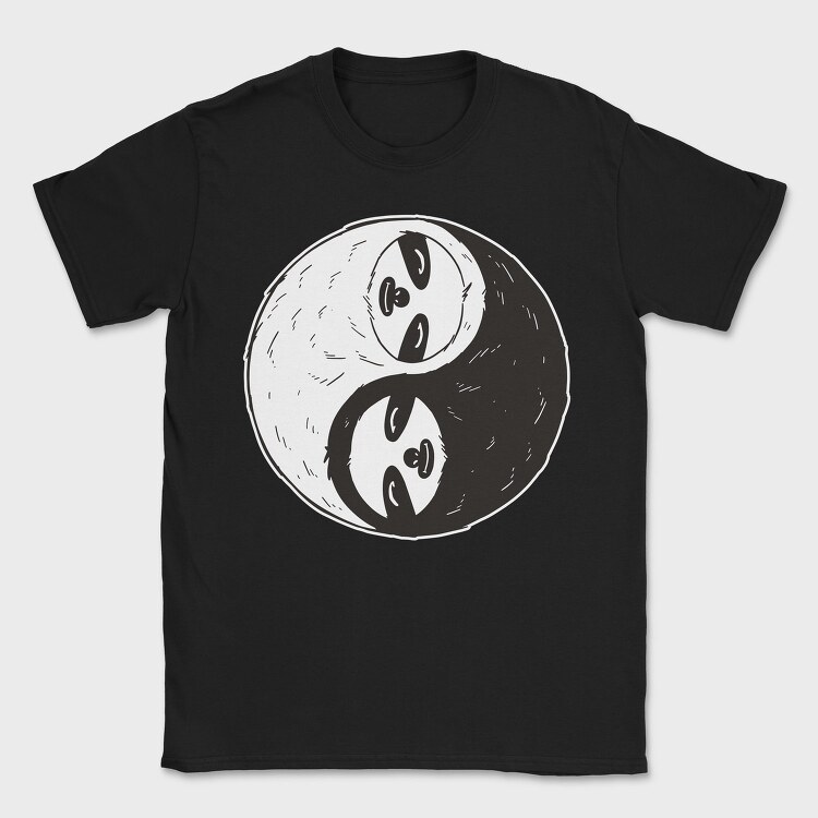 Yin And Yang Sloth, Tricou Barbati (Unisex)