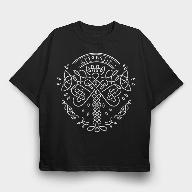 Yggdrassil Tree, Tricou Oversize Barbati (Unisex)