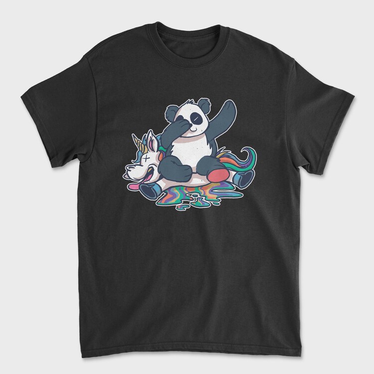 Panda Unicorn Dab, Tricou Barbati (Unisex)