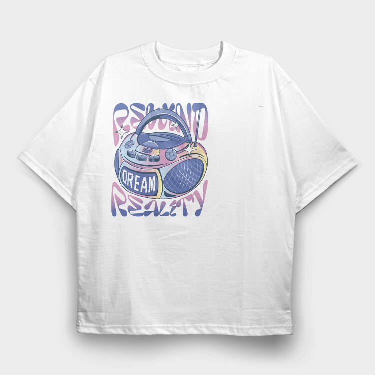 Y3K Rewind Dream Reality, Tricou Oversize Barbati (Unisex)