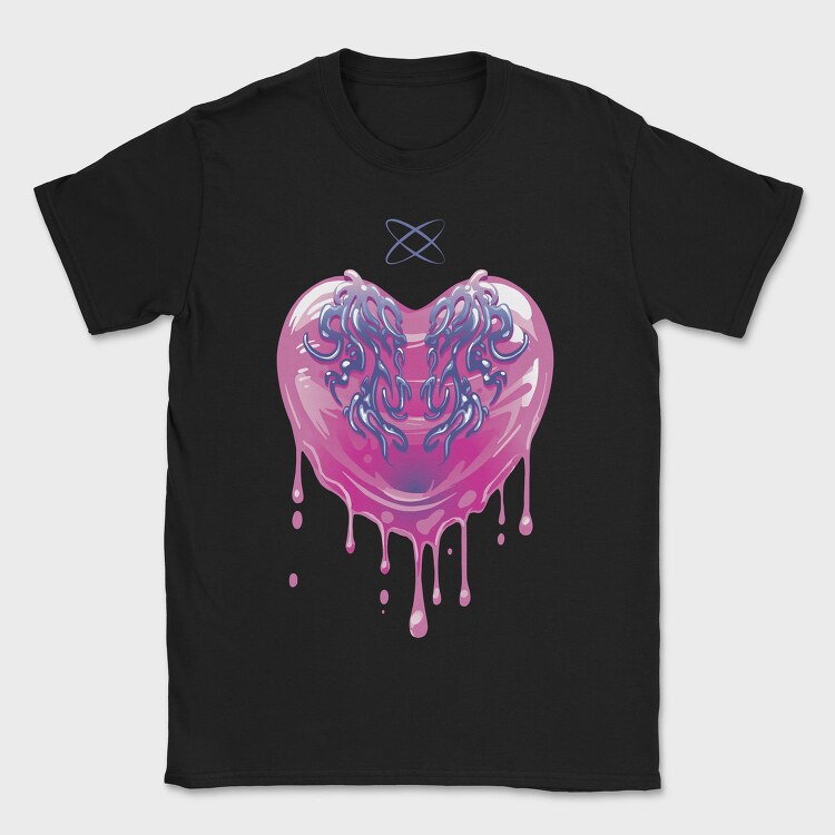Y3K Dripping Heart Melt, Tricou Barbati (Unisex)