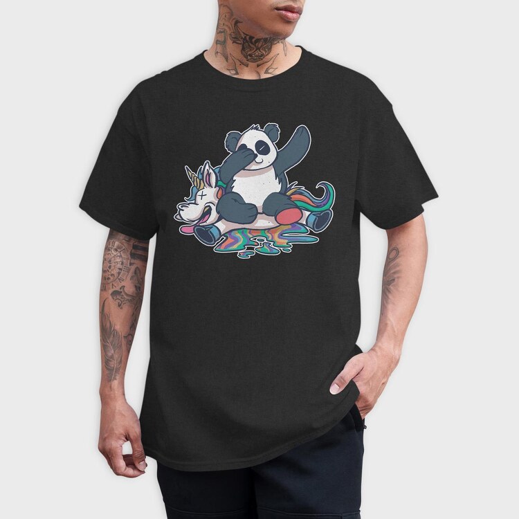 Panda Unicorn Dab, Tricou Barbati (Unisex)