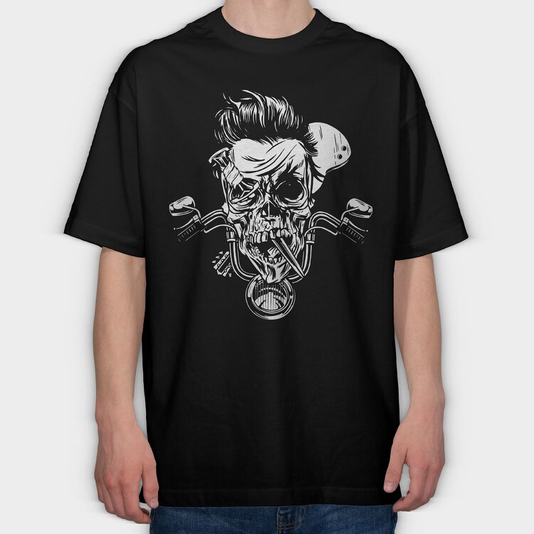 Biker Design, Tricou Oversize Barbati (Unisex)