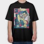 Samurai Coffee, Tricou Oversize Barbati (Unisex)