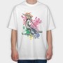 Watercolor Kingfisher European, Tricou Oversize Barbati (Unisex)