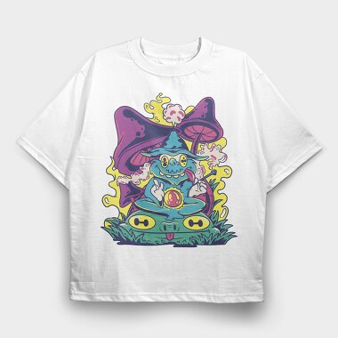 Trippy Wizard, Tricou Oversize Barbati (Unisex)