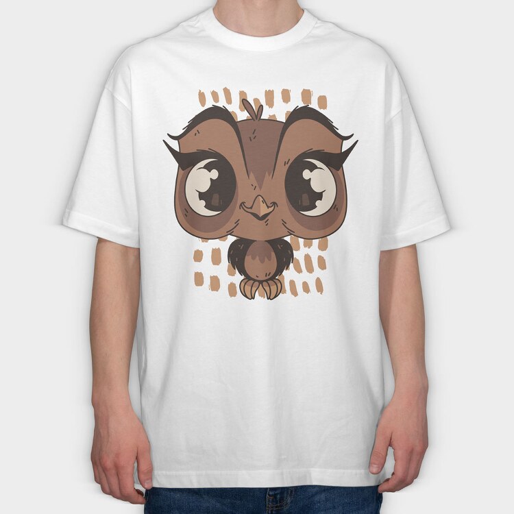 Baby Owl, Tricou Oversize Barbati (Unisex)