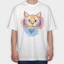 Watercolor Cat, Tricou Oversize Barbati (Unisex)