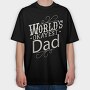 Worlds Okayest Dad Quote, Tricou Oversize Barbati (Unisex)