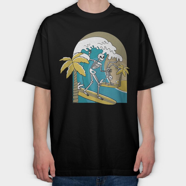 Wave, Tricou Oversize Barbati (Unisex)