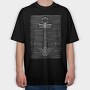 3D Illusion Anchor, Tricou Oversize Barbati (Unisex)