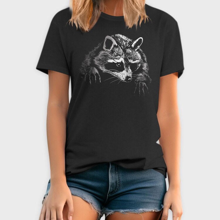Eyepatch Raccoon, Tricou Barbati (Unisex)