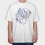 Watercolor Yin Yang Koi Fish, Tricou Oversize Barbati (Unisex)