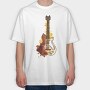 Watercolor Guitar, Tricou Oversize Barbati (Unisex)